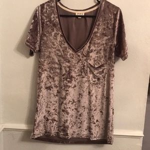 Crushed velvet tee